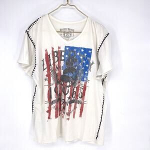 Eighty Eight V Neck T Shirt Liberty American Mens Size XL